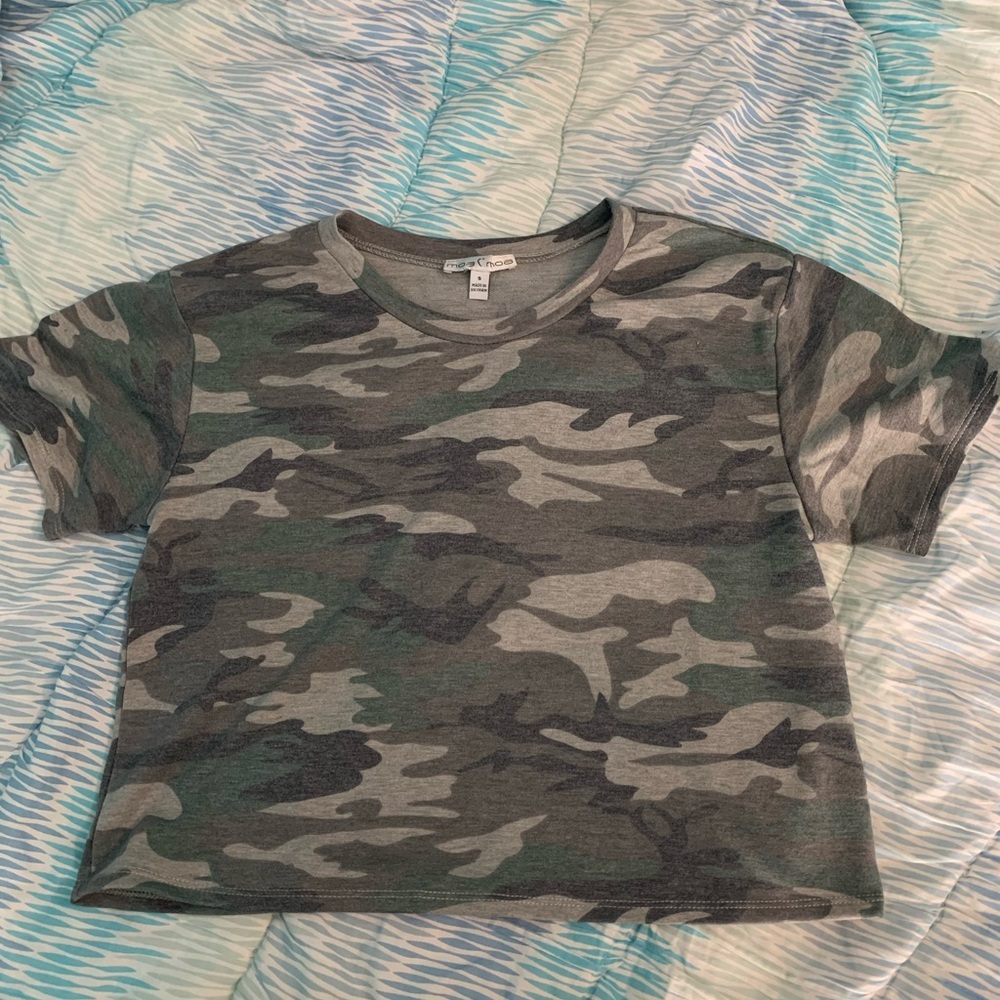 Camo cropped tshirt. Bought at Tjmaxx.